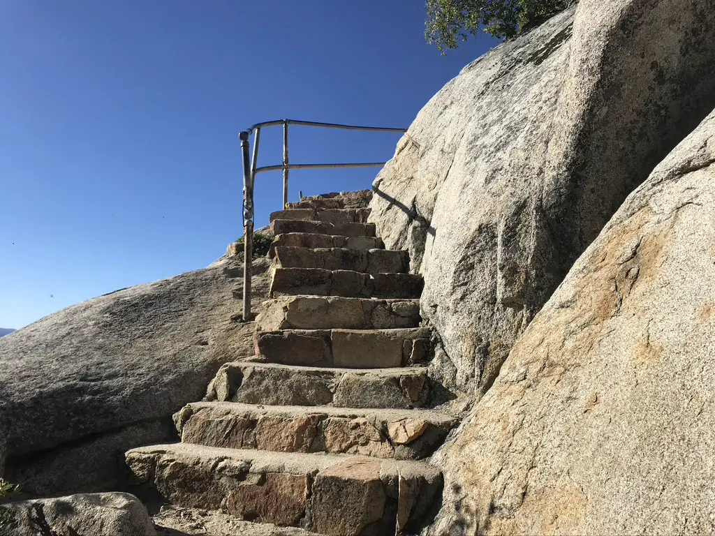 Stairs leading to the summit