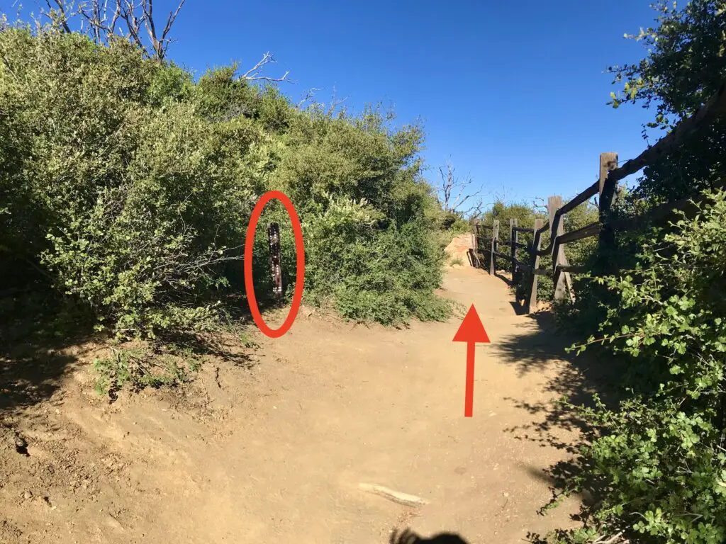 Trail marker at Stonewall Peak