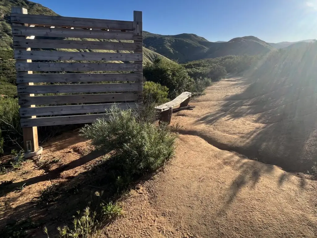 Shade structures on Cedar Creek Falls Trail