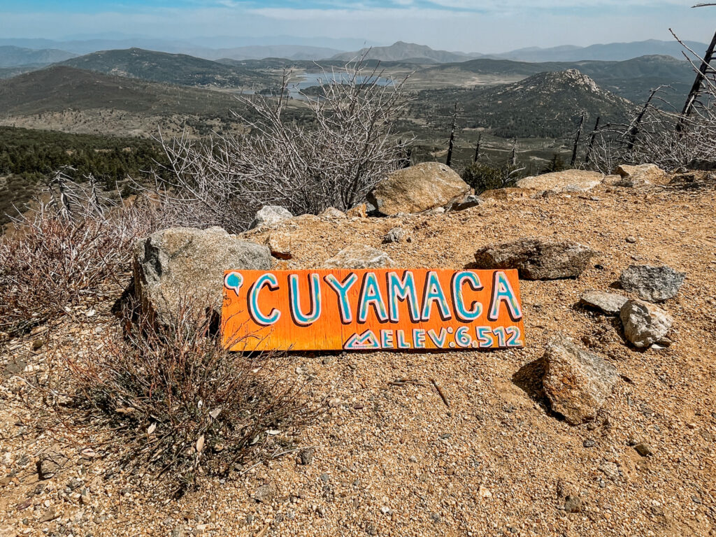 Summit Sign at Cuyamaca Peak