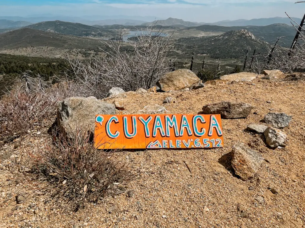 Summit Sign at Cuyamaca Peak