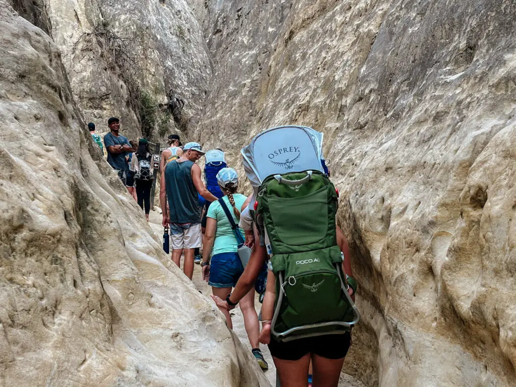 Annies Canyon with child carrier
